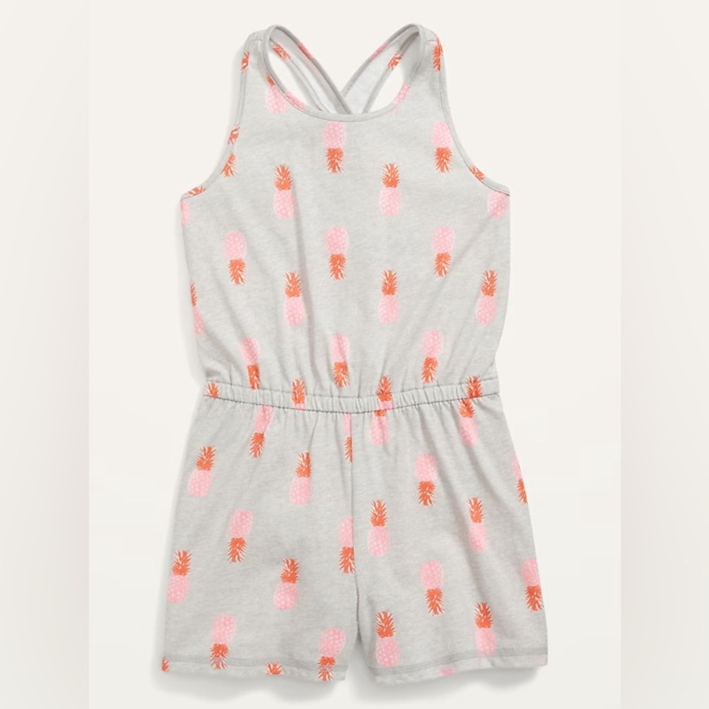 Old navy pineapple romper girls L 10-12